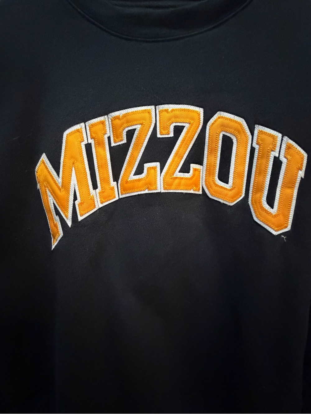 Mizzou Black And Gold Jansport Unisex Sweatshirt Large Embroidered - Picture 2 of 7